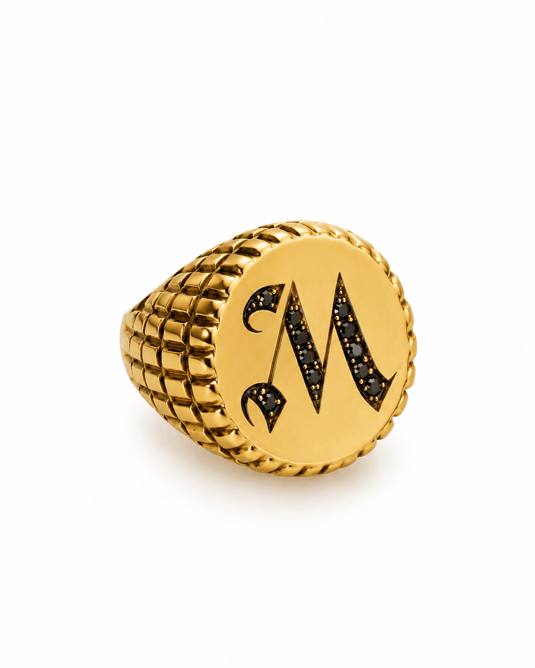 Anello sigillo lettera (M)