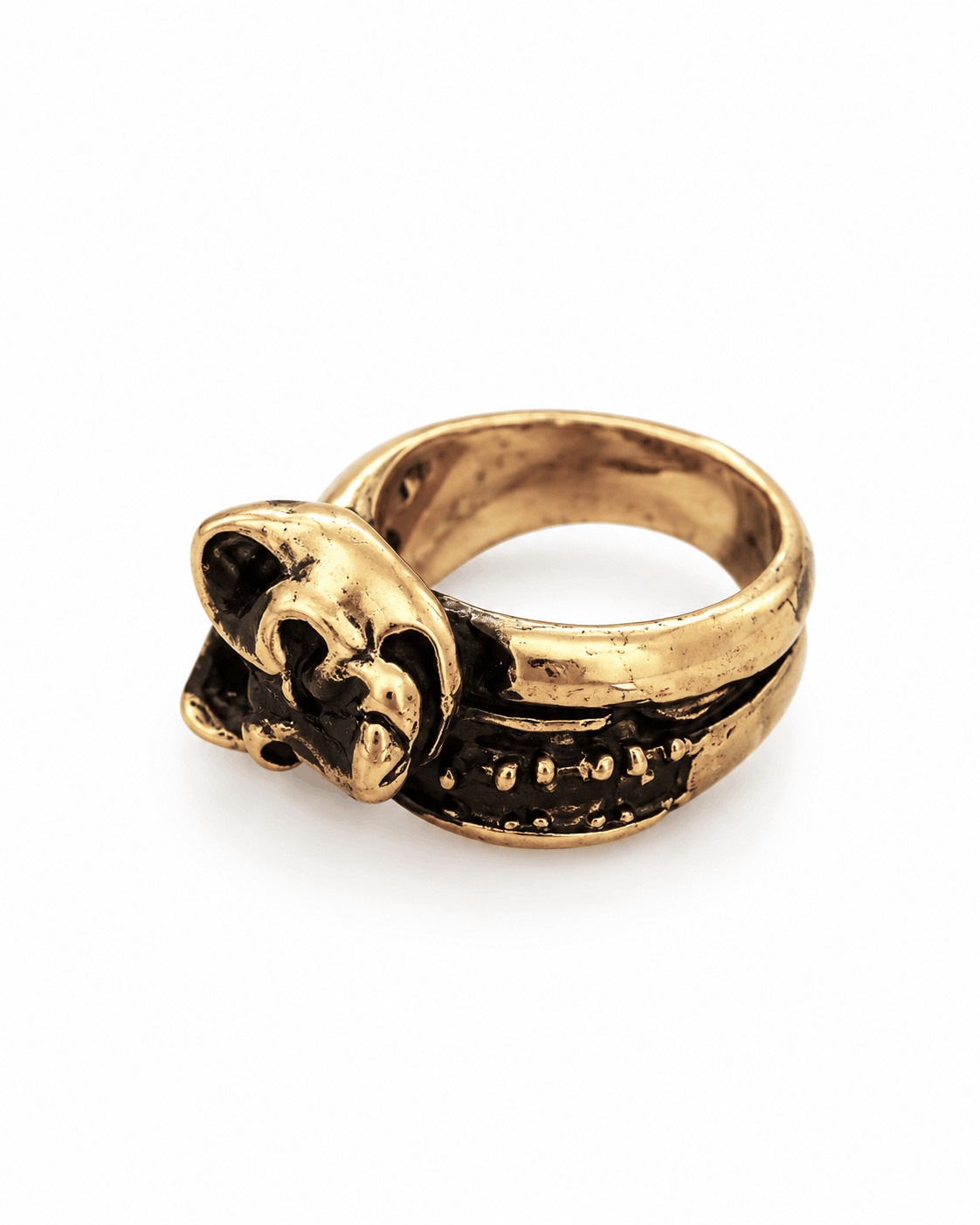 Anello leonessa con pietre