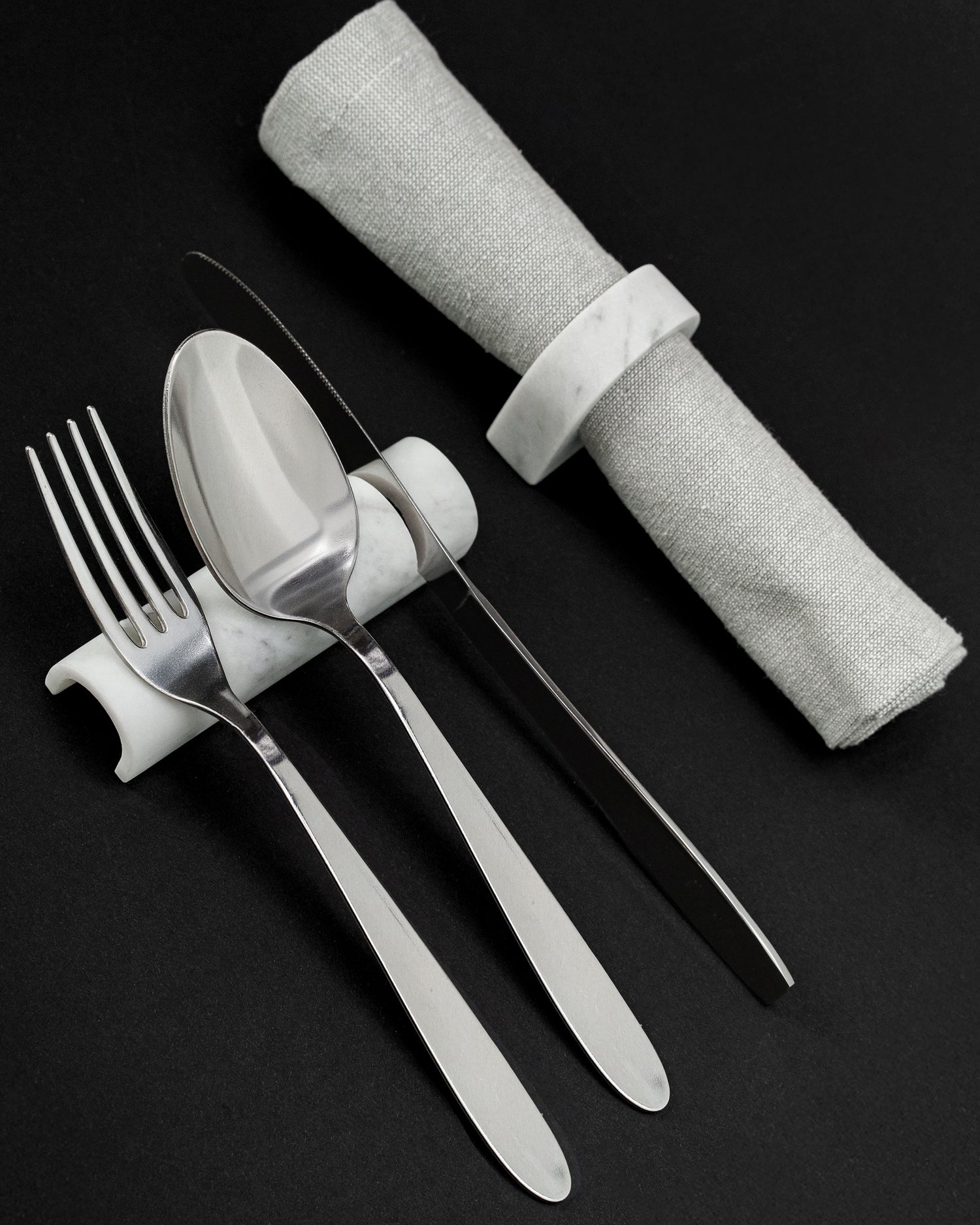 Carolino - Marmo di Carrara (set 4 pezzi)