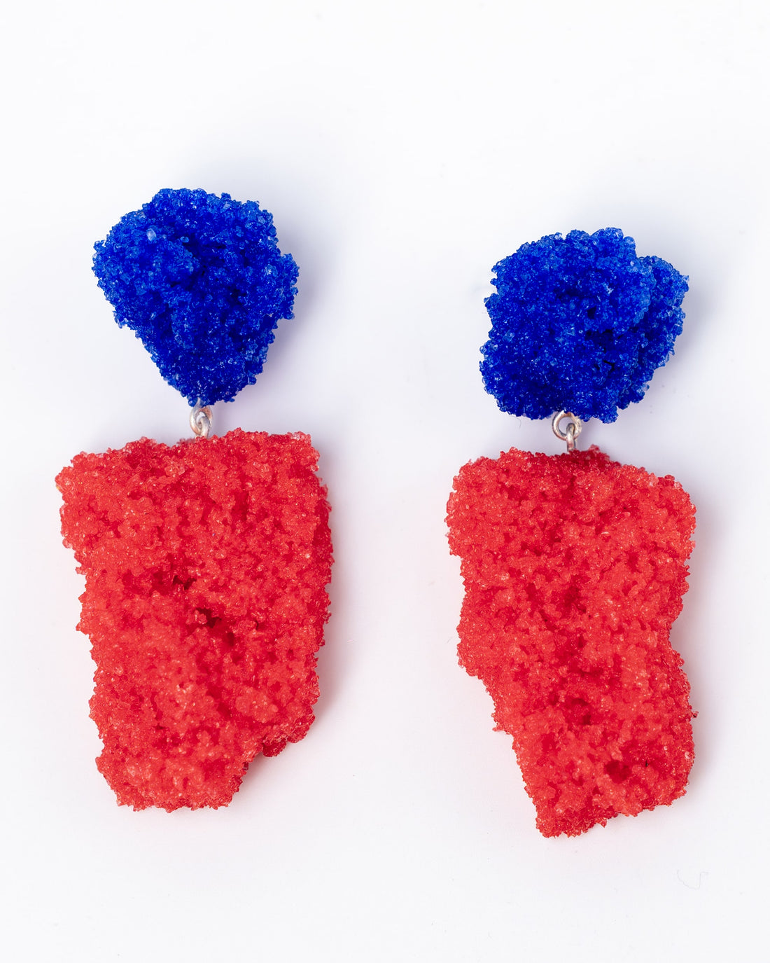 ORECCHINI SUGAR DOUBLE BLUE OXIDE & RED