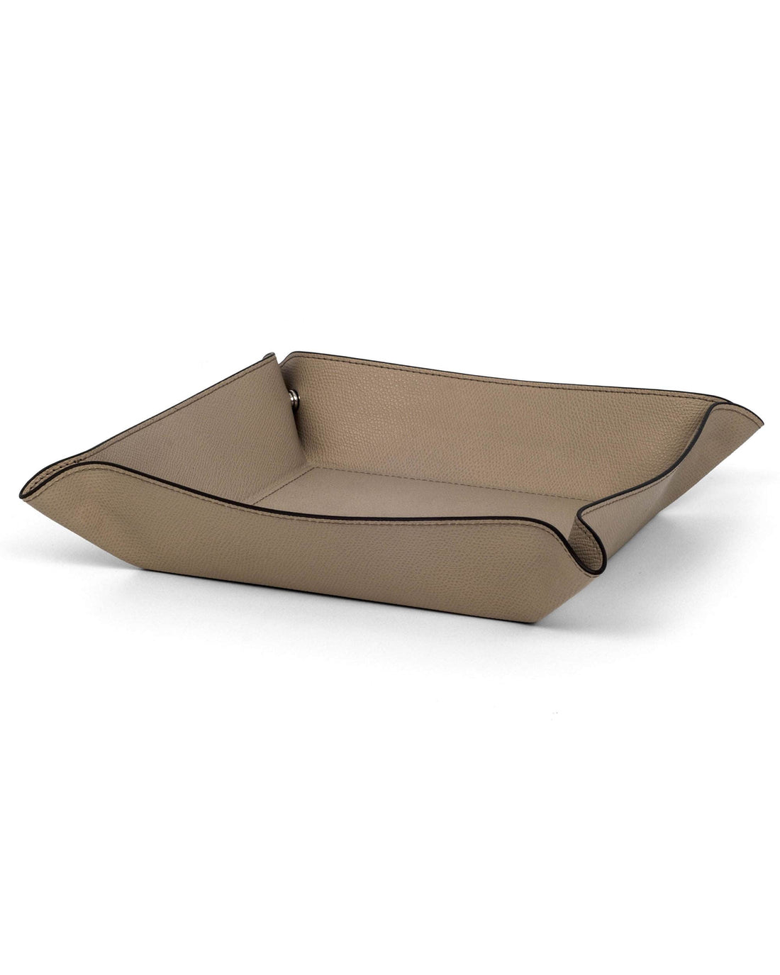 Svuotatasche quadrato in pelle - Traupe