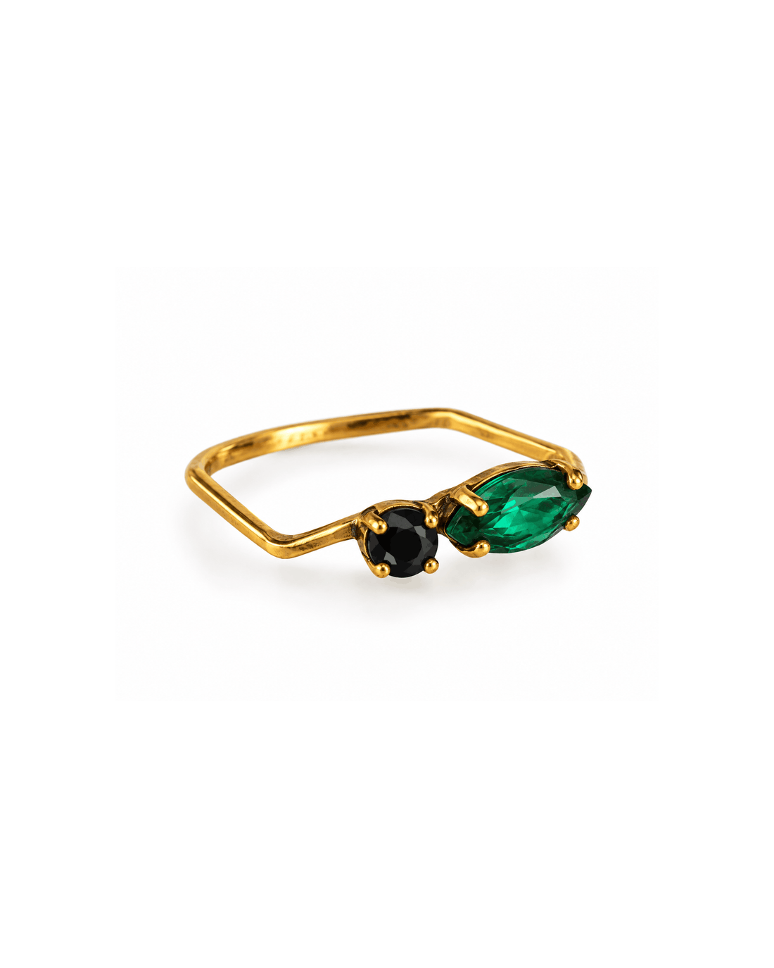Anello quadrato con pietre