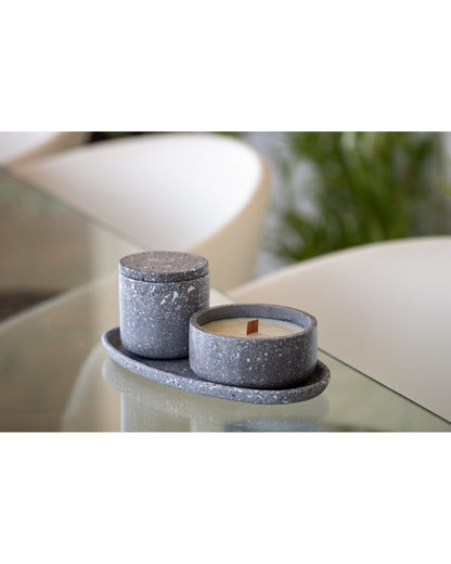 Salsedine Small Candle Jar with lid - bianca