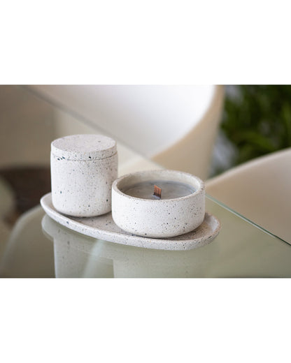 Salsedine Candle Jar with lid - bianca