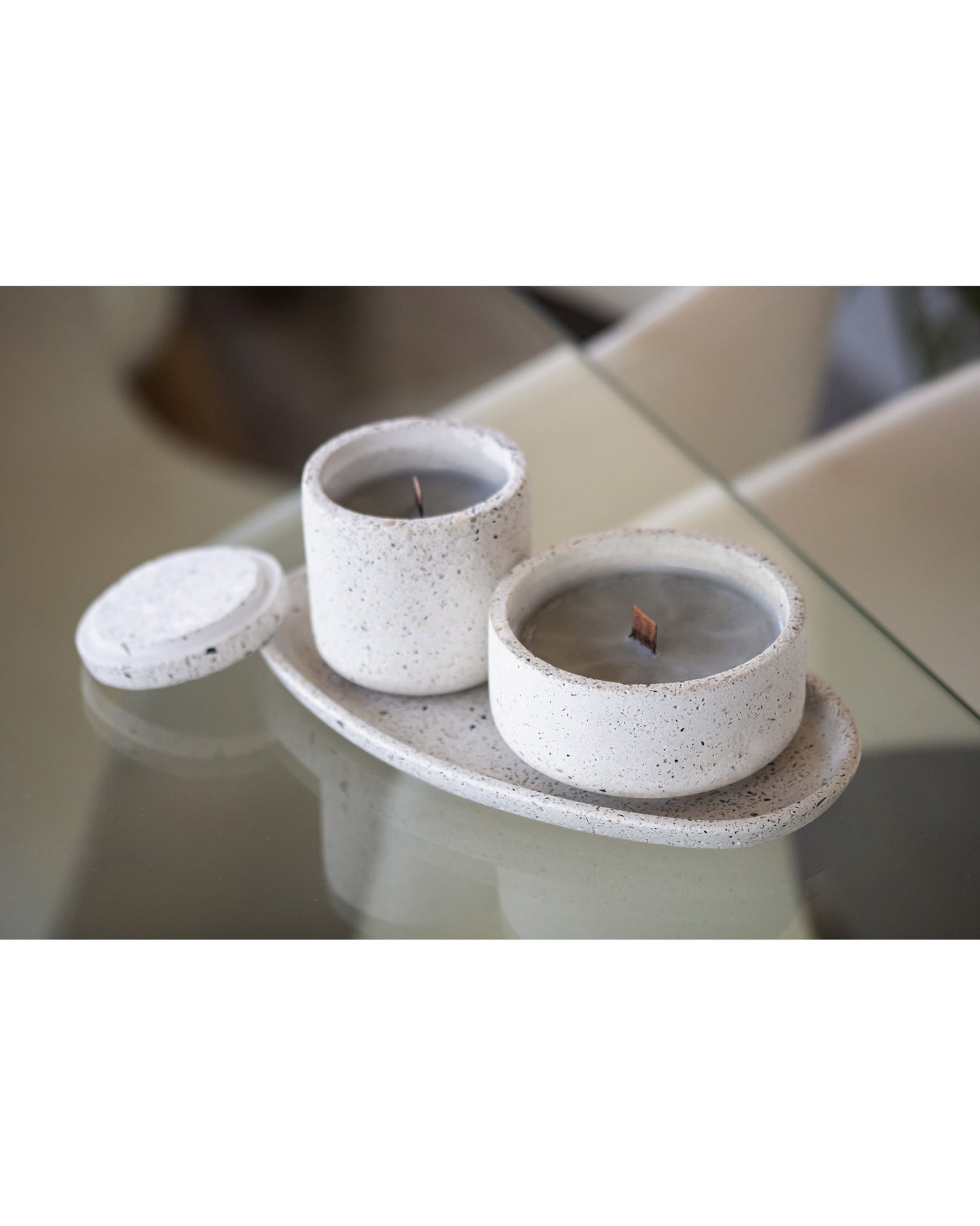 Salsedine Small Candle Jar with lid - bianca