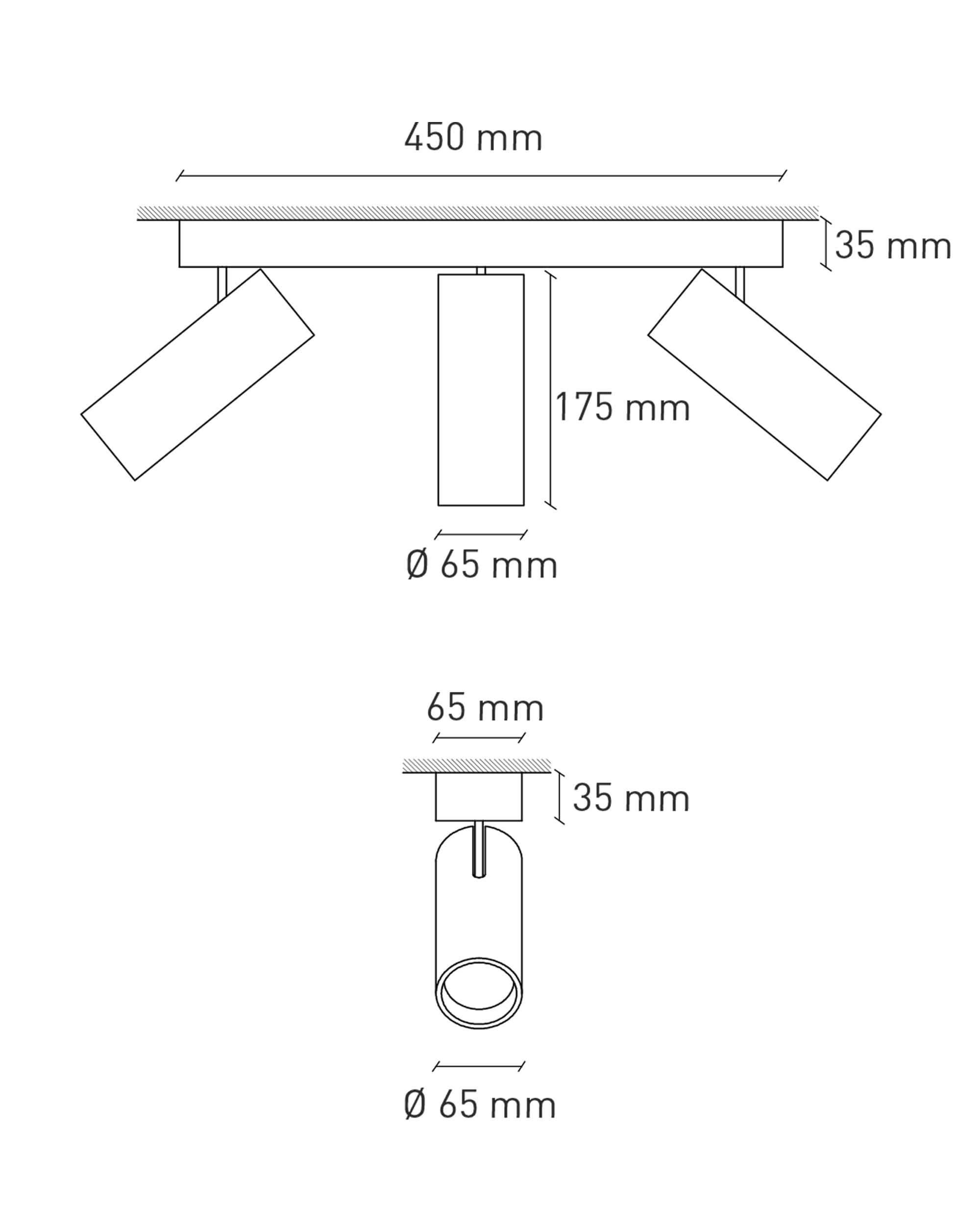 Argia Maxi faretto multiplo orientabile