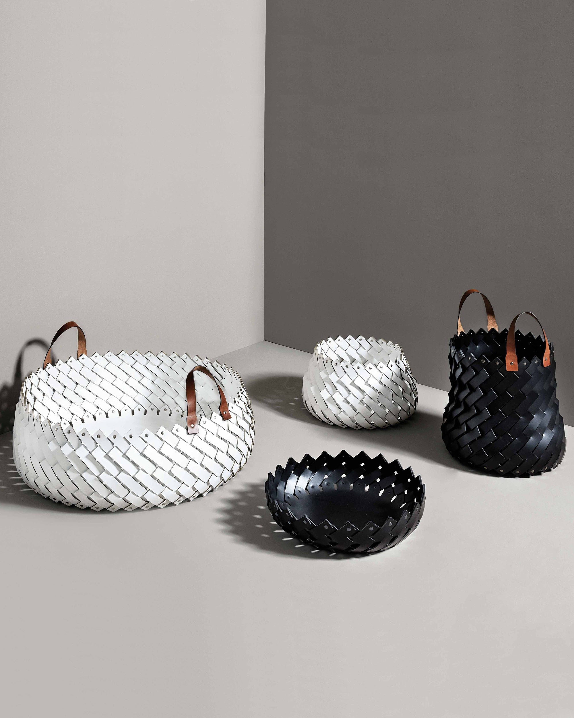 Basket - Medium Almeria with handles - Olive green