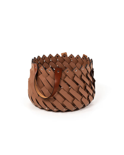 Basket - Almeria small with handles - Brownie