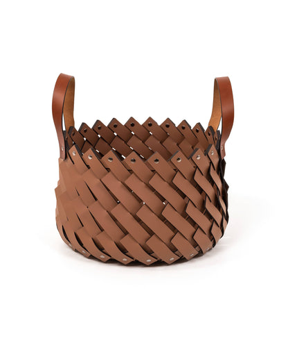 Basket - Almeria small with handles - Brownie