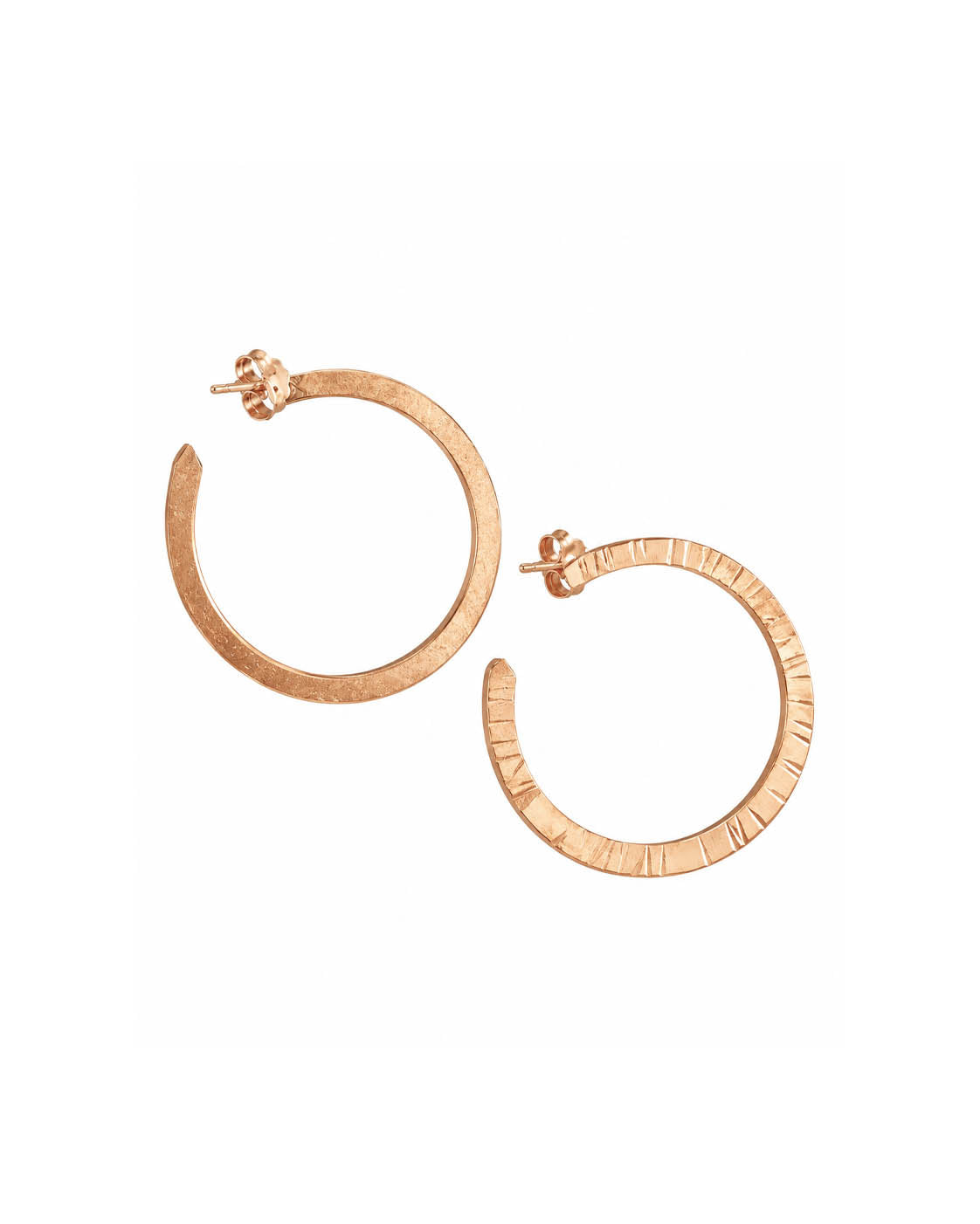 Orecchino cerchio bronzo rosa
