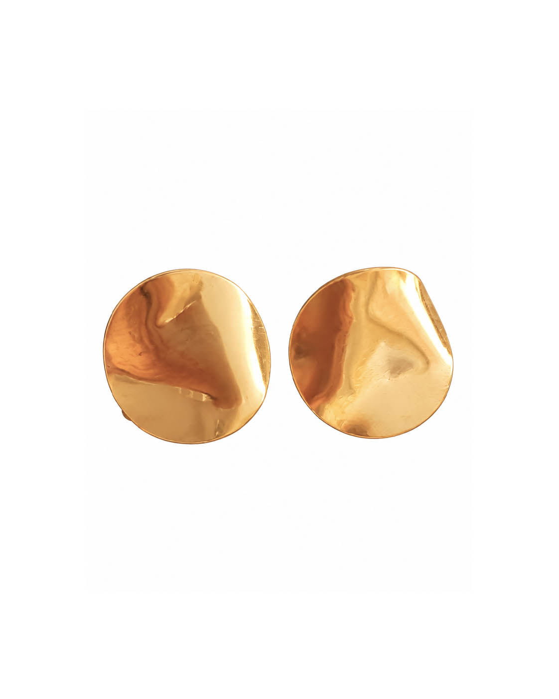 Orecchino patatina ottone piccolo