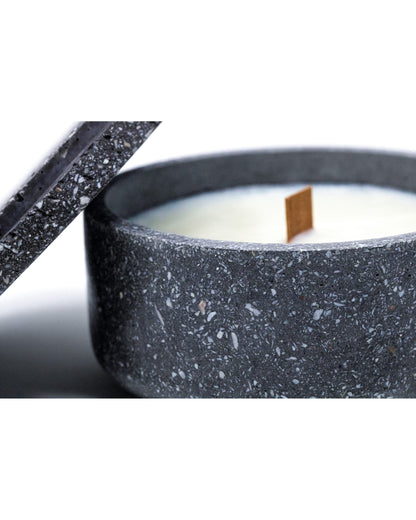 Salsedine Candle Jar with lid - nera