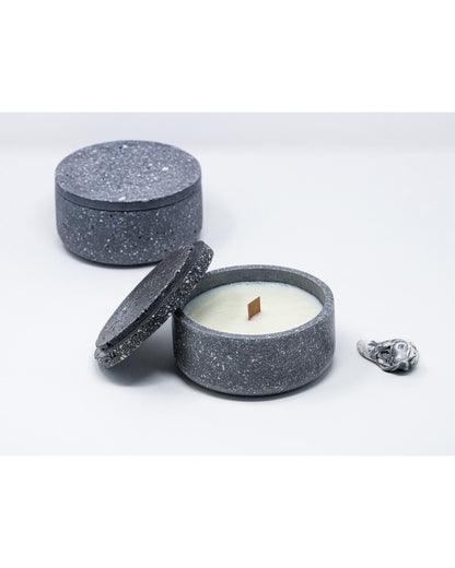 Salsedine Candle Jar with lid - nera