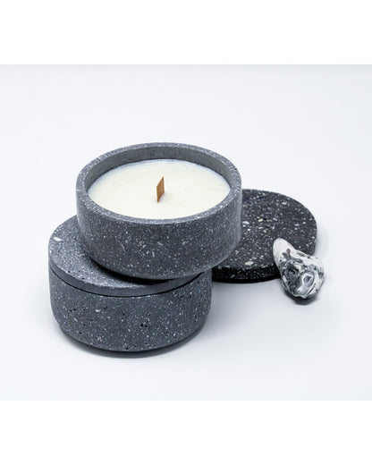 Salsedine Candle Jar with lid - nera