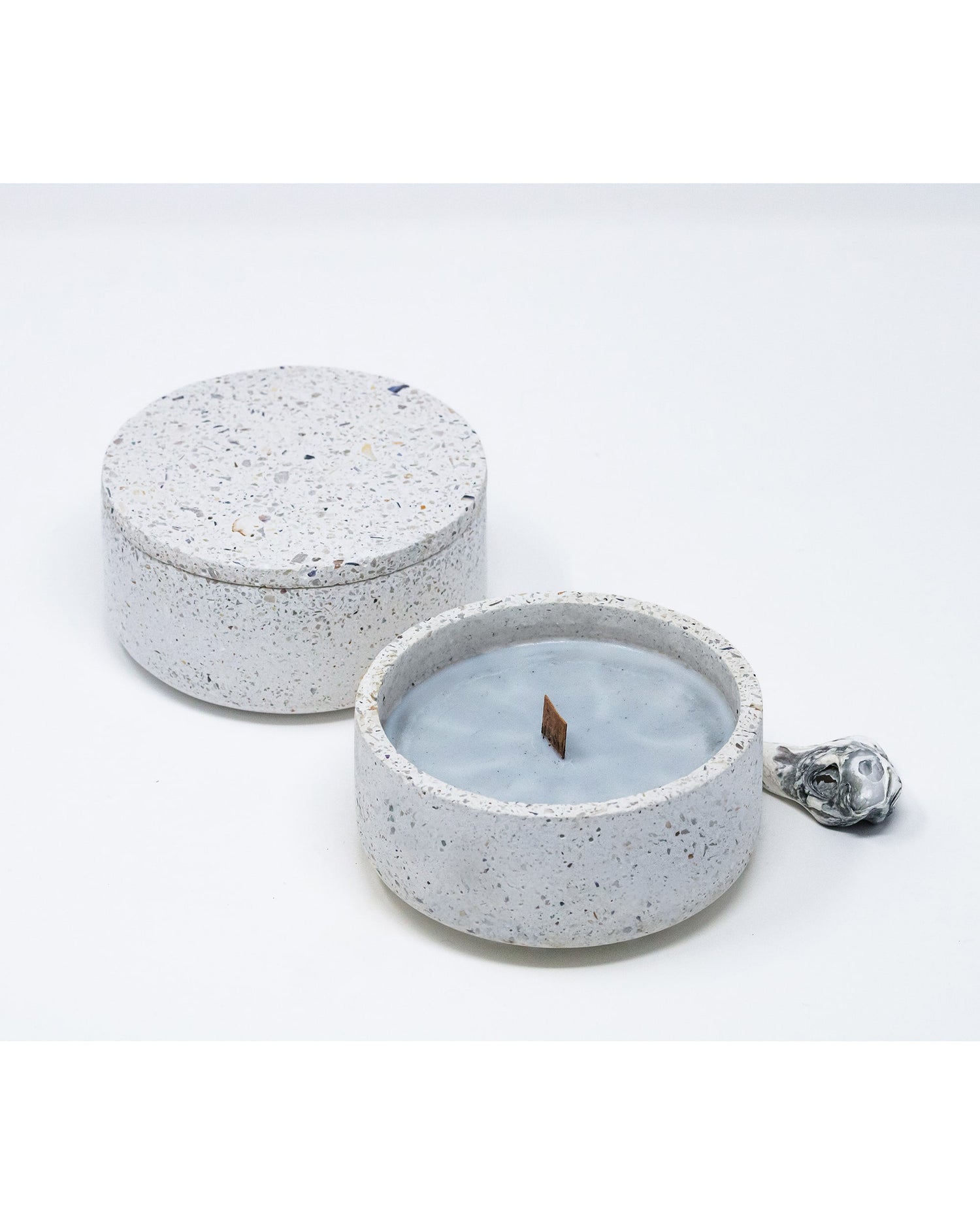 Salsedine Candle Jar with lid - bianca
