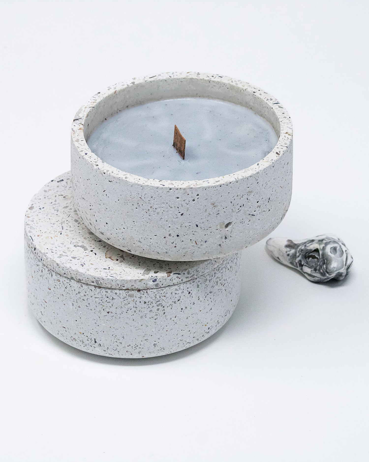 Salsedine Candle Jar with lid - bianca