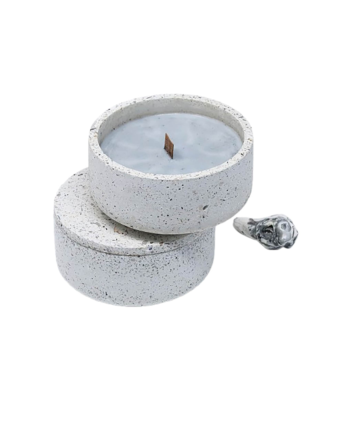 Salsedine Candle Jar with lid - bianca