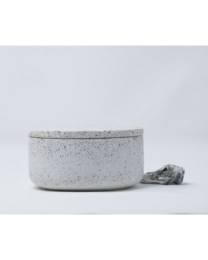 Salsedine Jar with lid - bianco