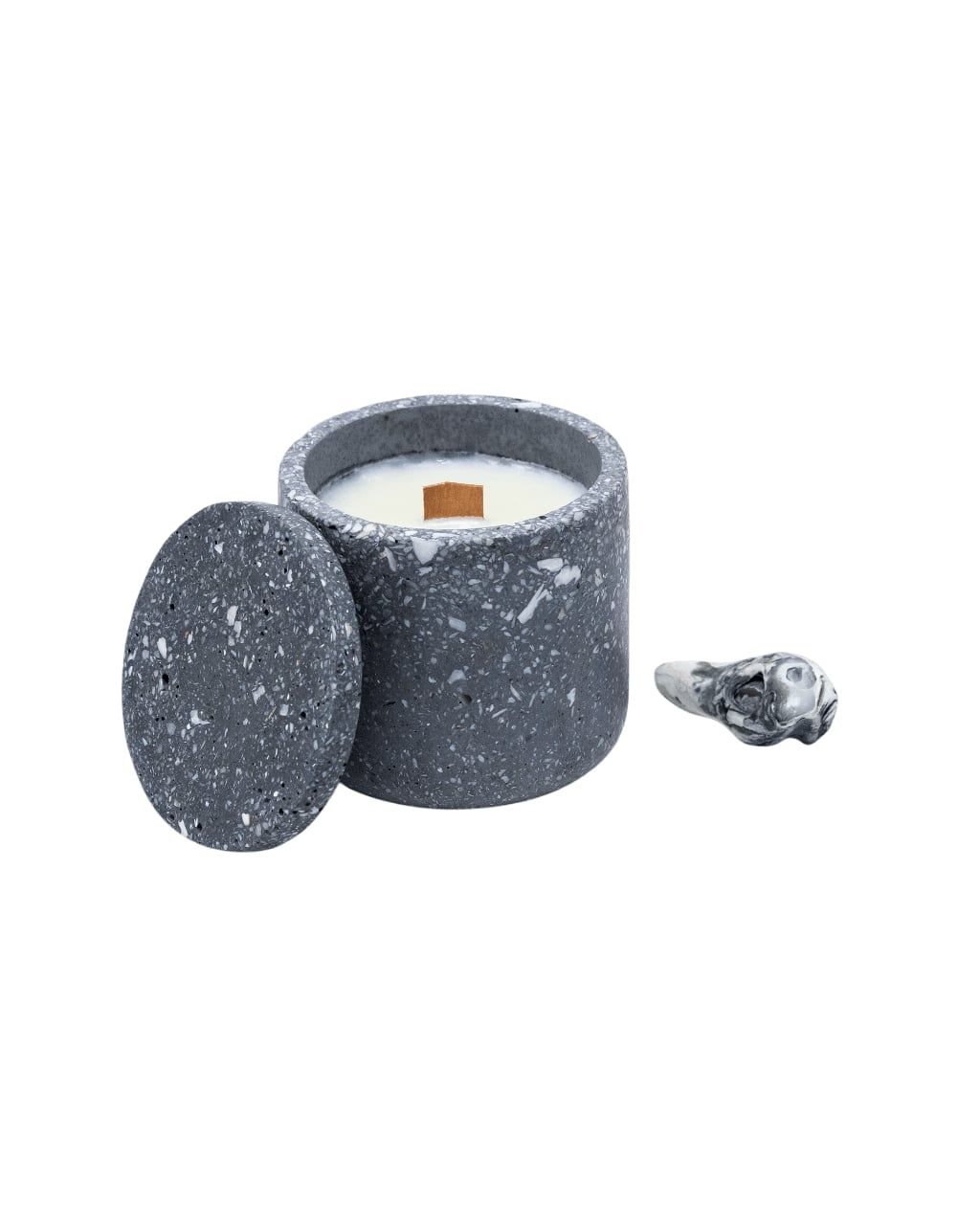 Salsedine Small Candle Jar with lid - nera