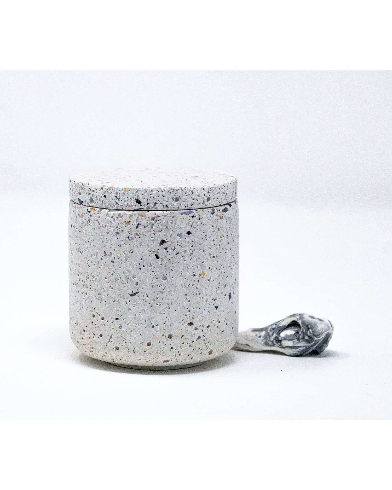 Salsedine Small Candle Jar with lid - bianca