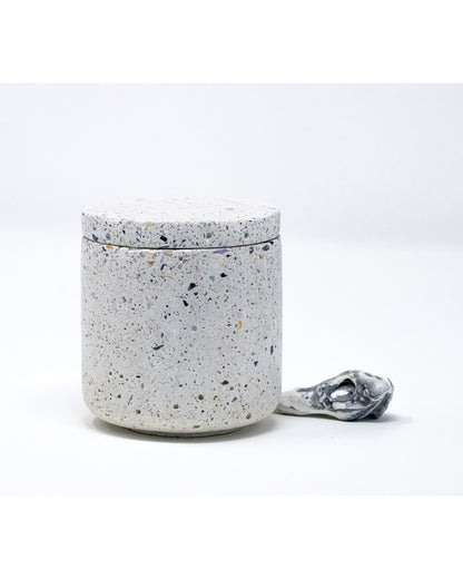 Salsedine Small Candle Jar with lid - bianca