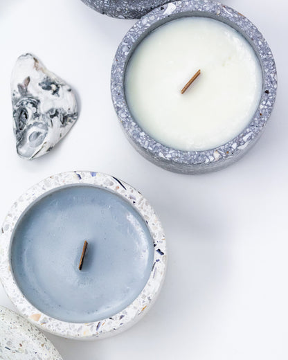 Salsedine Small Candle Jar with lid - bianca