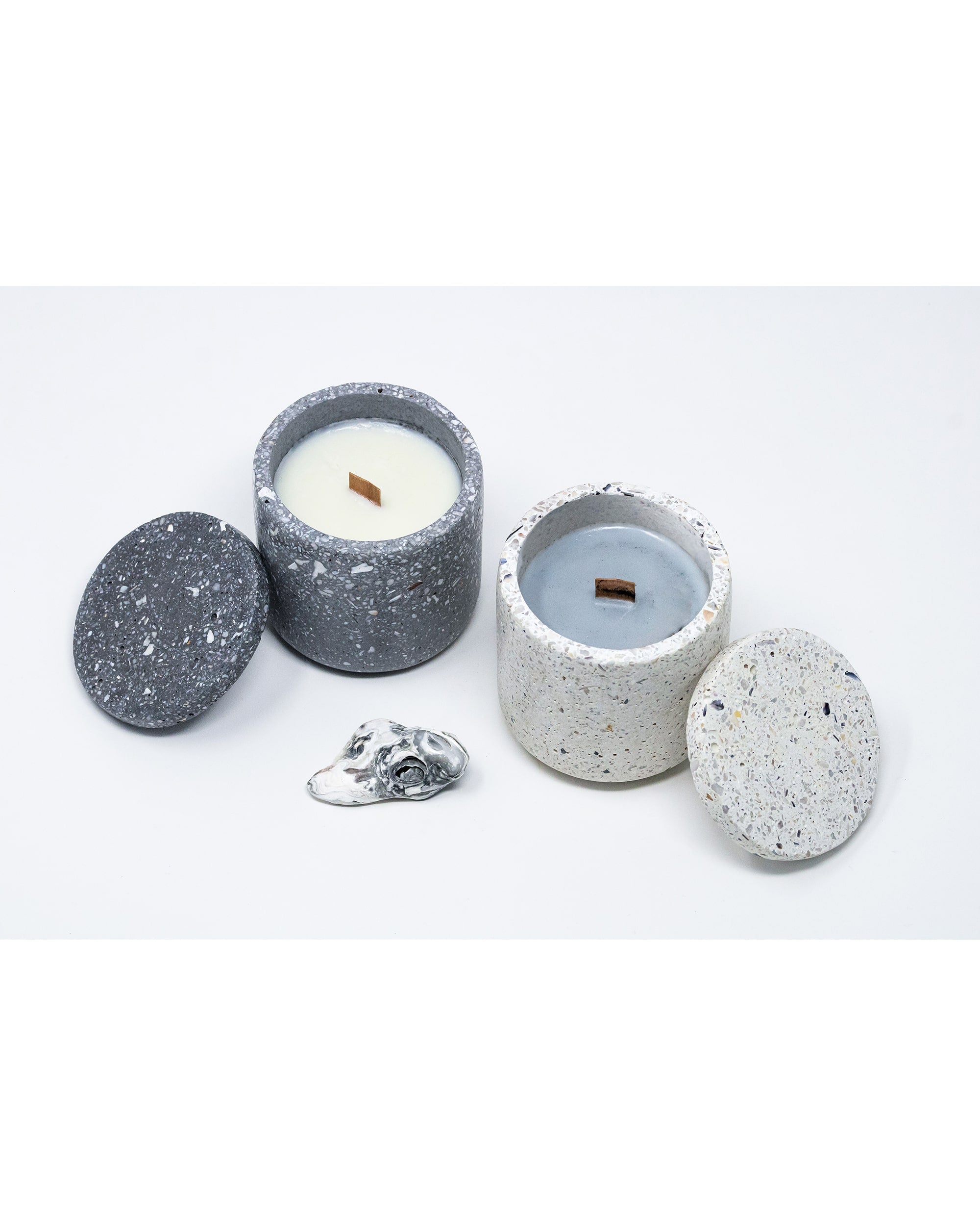 Salsedine Small Candle Jar with lid - bianca